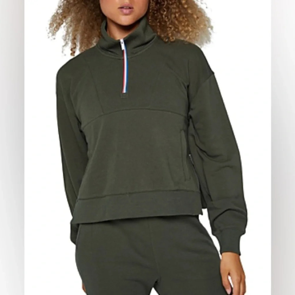 Fourlaps Rush Quarter Zip Nwt Thyme Green Xs